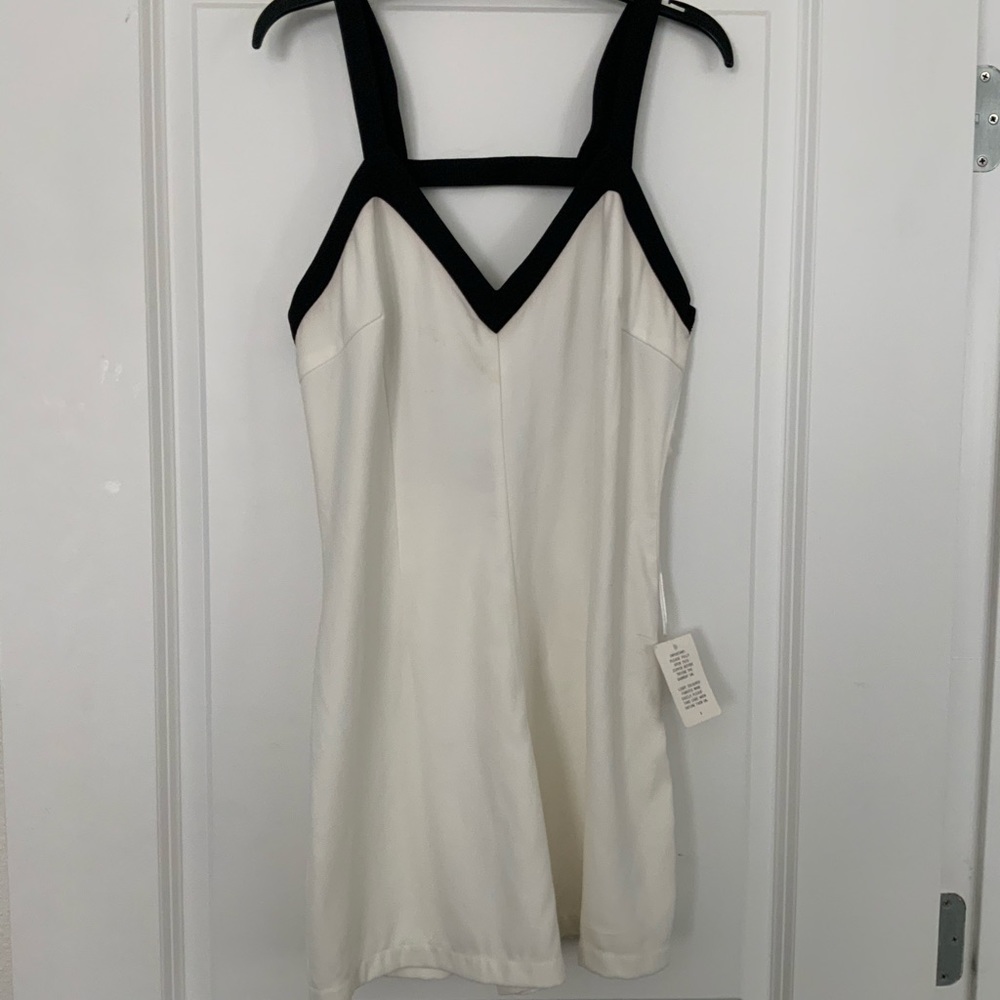 White land black romper